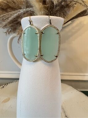 Kendra Scott Clear Chalcedony Gold Danielle Earrings